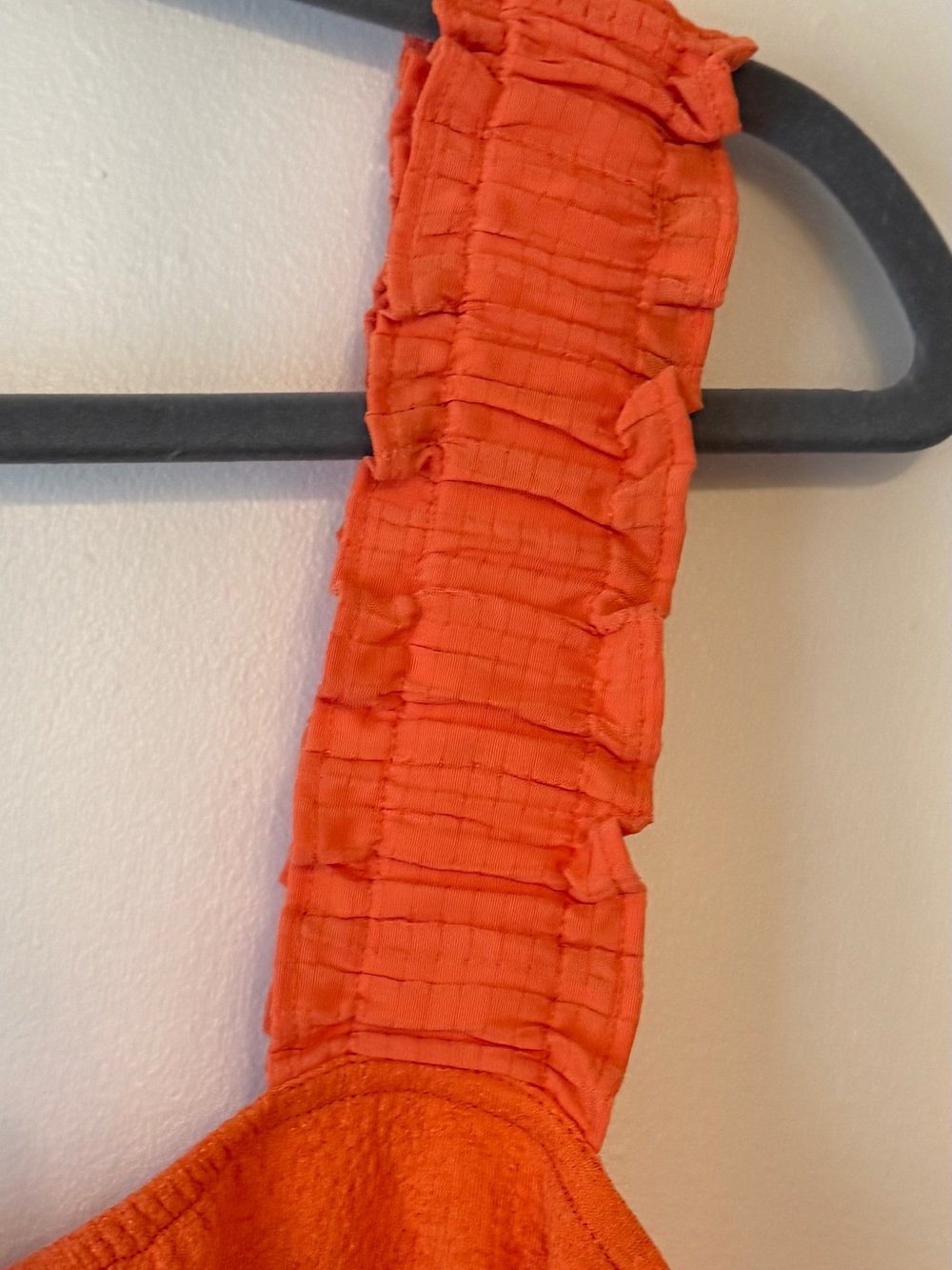 cleo Orange Ruffled Strap Tank Top - Picture 5 of 5